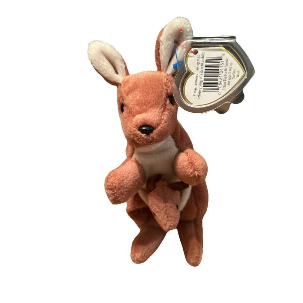 TY Beanie Baby - POUCH the Kangaroo (7 inch) - MWMTs Stuffed Animal Toy